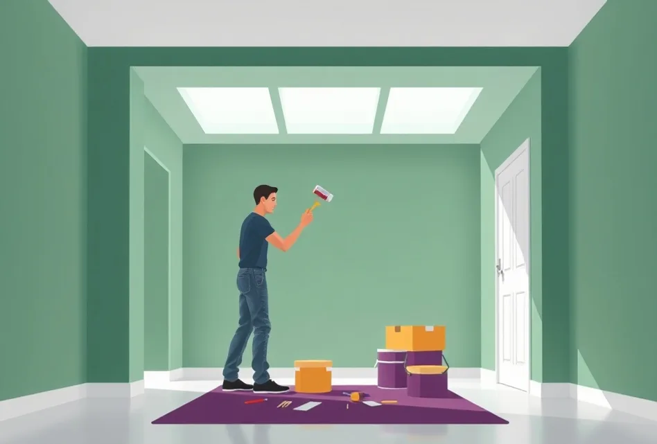 Intérieur rénové après travaux de peinture à Lyon